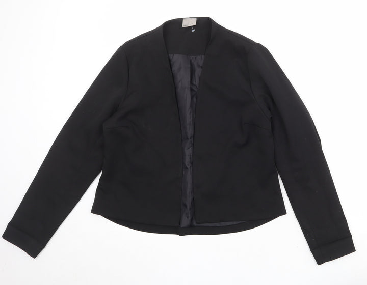 VERO MODA Womens Black Polyester Jacket Blazer Size 14 - Open