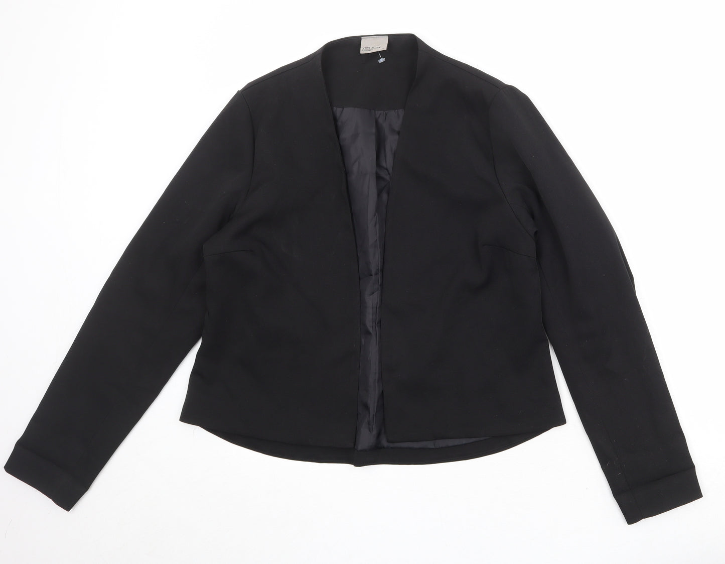VERO MODA Womens Black Polyester Jacket Blazer Size 14 - Open