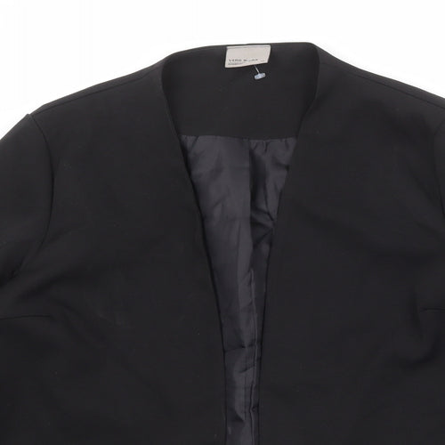 VERO MODA Womens Black Polyester Jacket Blazer Size 14 - Open