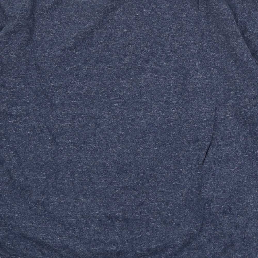 C&A Mens Blue Round Neck Cotton Pullover Jumper Size XL Long Sleeve