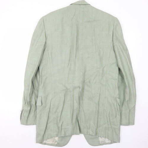Ventura Mens Green Wool Jacket Suit Jacket Size 40 Regular