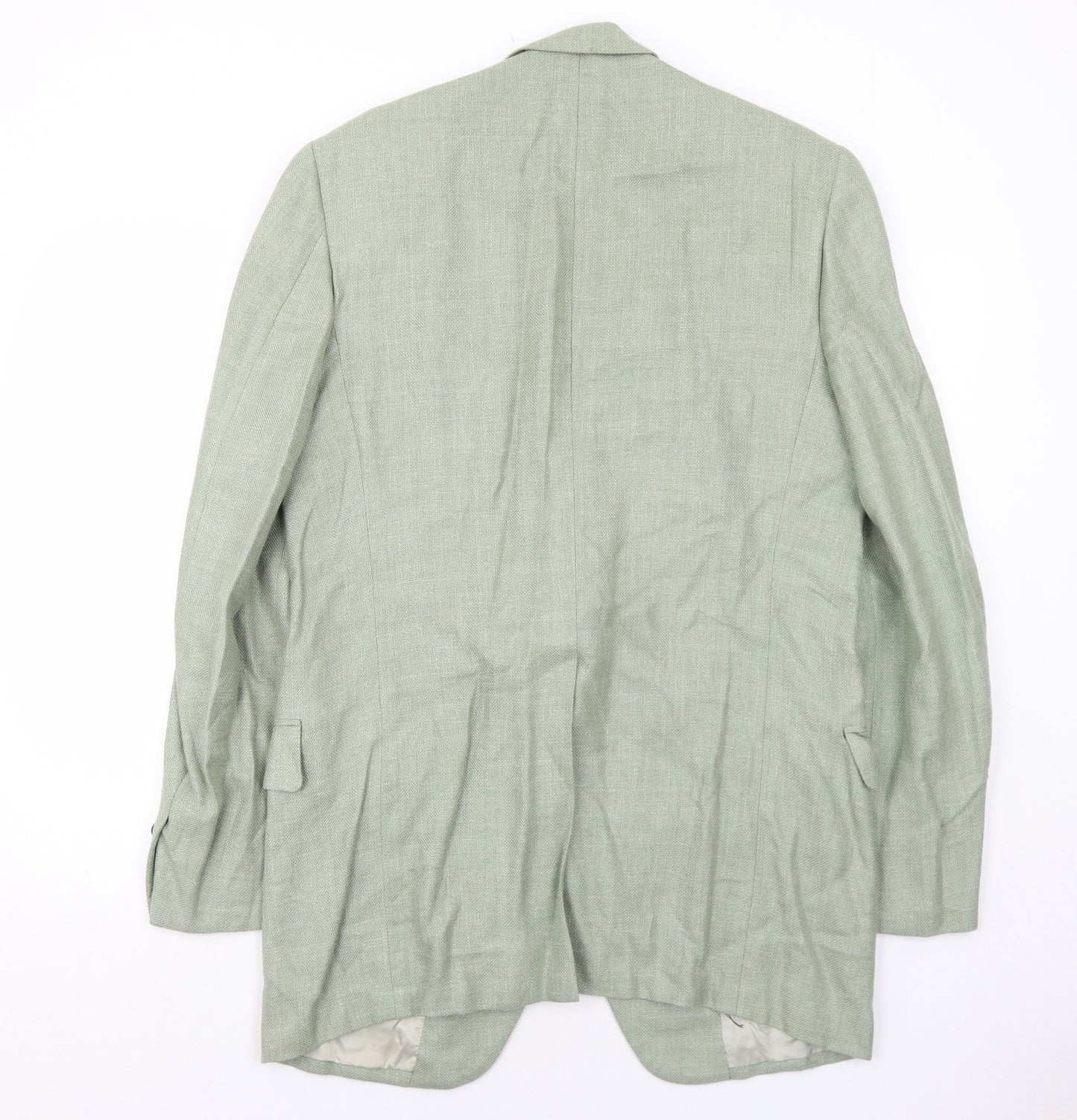 Ventura Mens Green Wool Jacket Suit Jacket Size 40 Regular