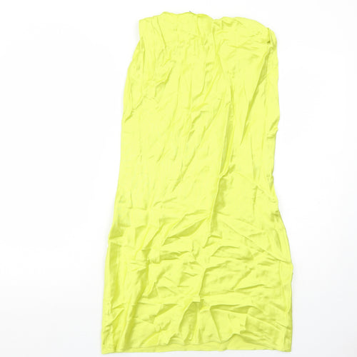 Marks and Spencer Womens Yellow Viscose Shift Size XS Boat Neck Pullover