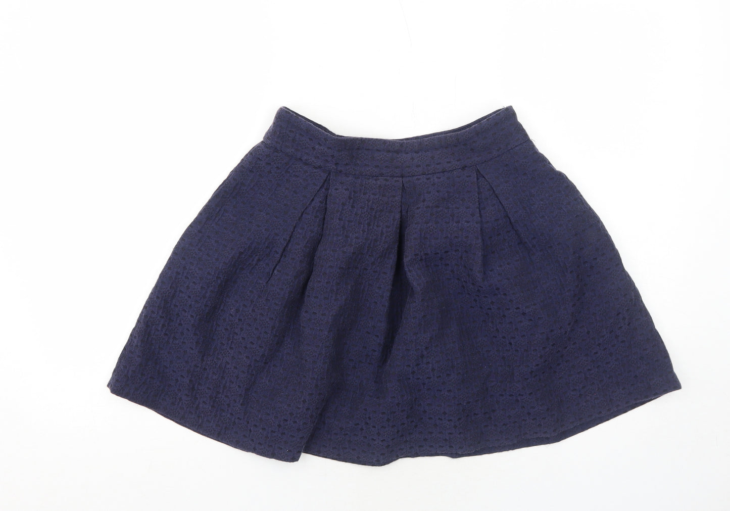 Jack Wills Womens Blue Cotton Tulip Skirt Size 10 Zip