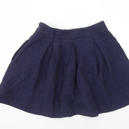 Jack Wills Womens Blue Cotton Tulip Skirt Size 10 Zip