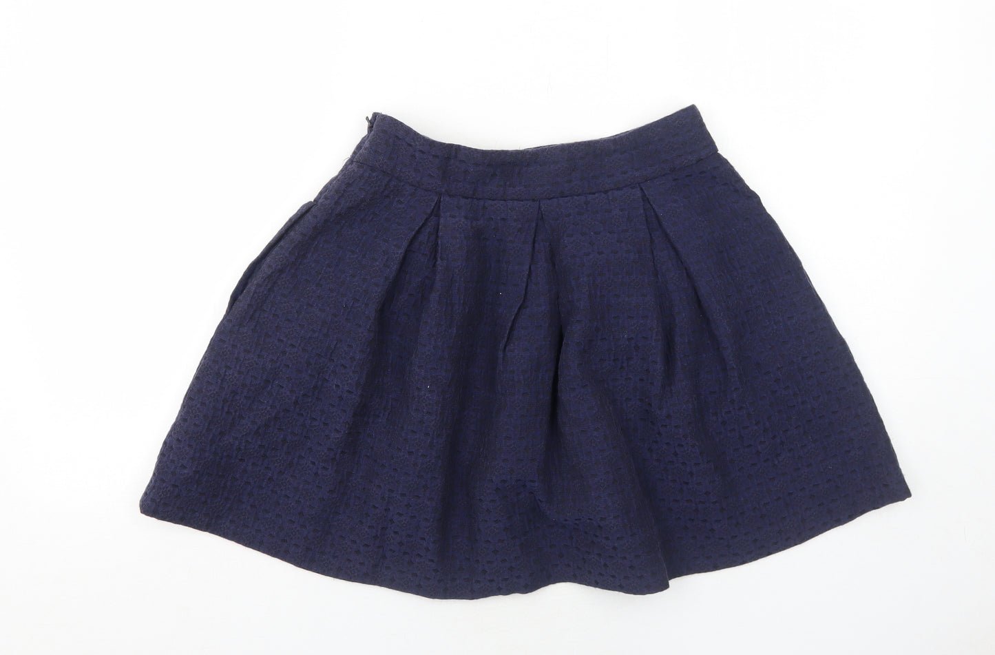 Jack Wills Womens Blue Cotton Tulip Skirt Size 10 Zip