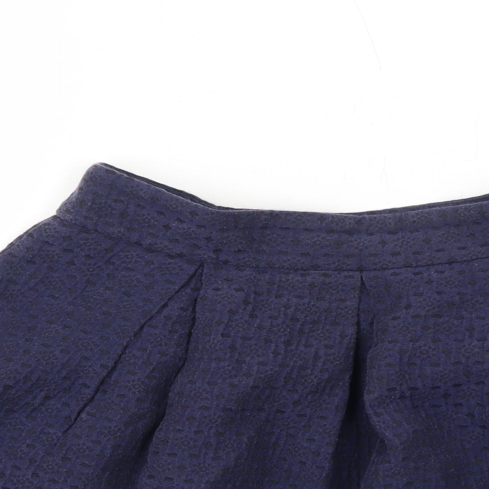 Jack Wills Womens Blue Cotton Tulip Skirt Size 10 Zip