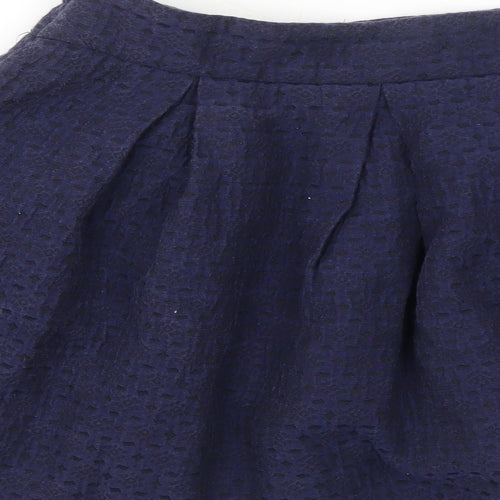 Jack Wills Womens Blue Cotton Tulip Skirt Size 10 Zip