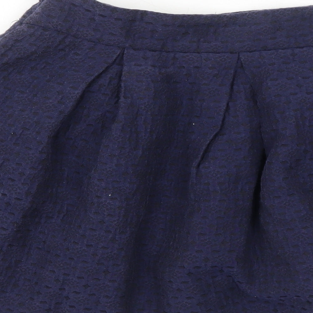 Jack Wills Womens Blue Cotton Tulip Skirt Size 10 Zip