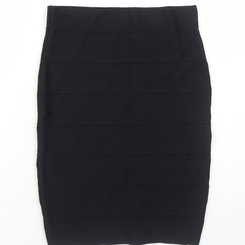 Romeo & Juliet Couture Womens Black Rayon Bandage Skirt Size S