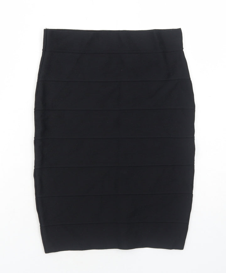 Romeo & Juliet Couture Womens Black Rayon Bandage Skirt Size S