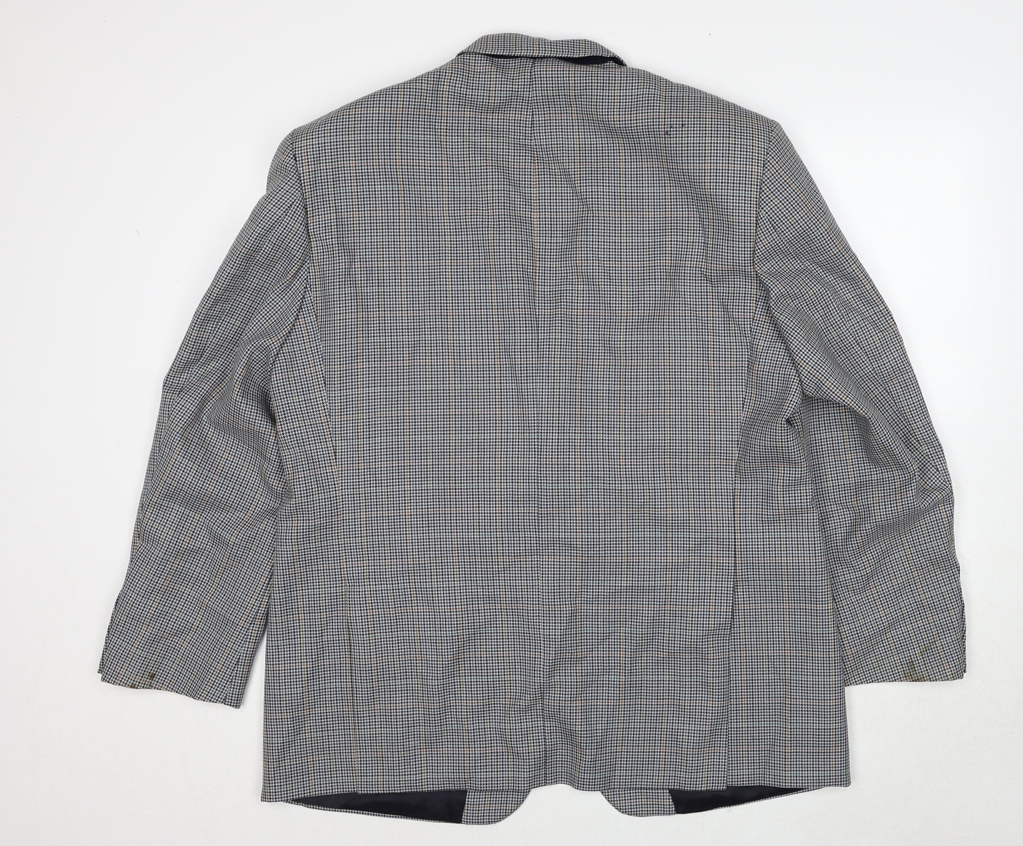Marks and Spencer Mens Grey Geometric Wool Jacket Suit Jacket Size M Regular