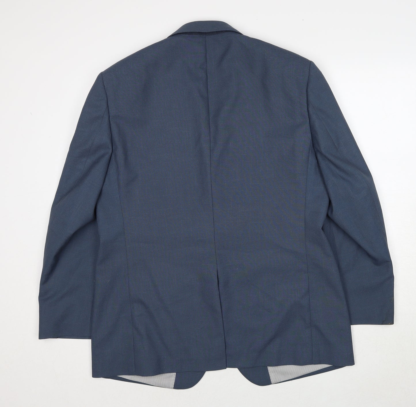 Greenwoods Mens Blue Polyester Jacket Suit Jacket Size 42 Regular