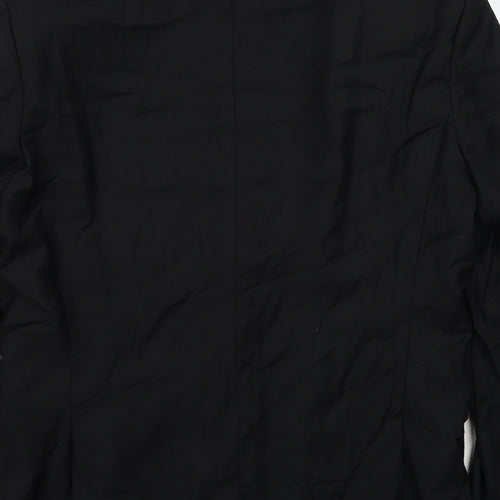 Boohoo Mens Black Polyester Jacket Suit Jacket Size 40 Regular