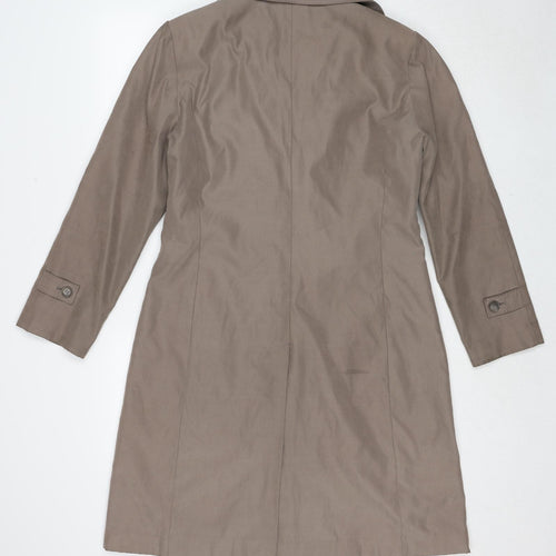AMARANTO Womens Brown Overcoat Coat Size 10 Button