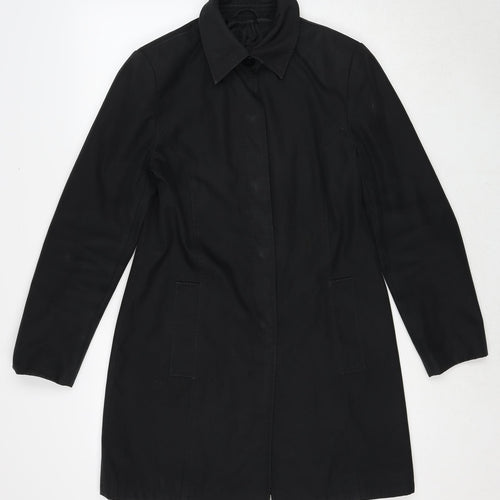 Principles Womens Black Overcoat Coat Size 10 Snap