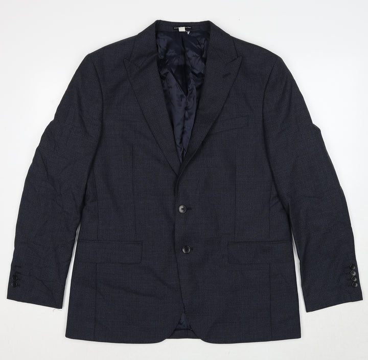 Marks and Spencer Mens Blue Wool Jacket Suit Jacket Size 44 Regular