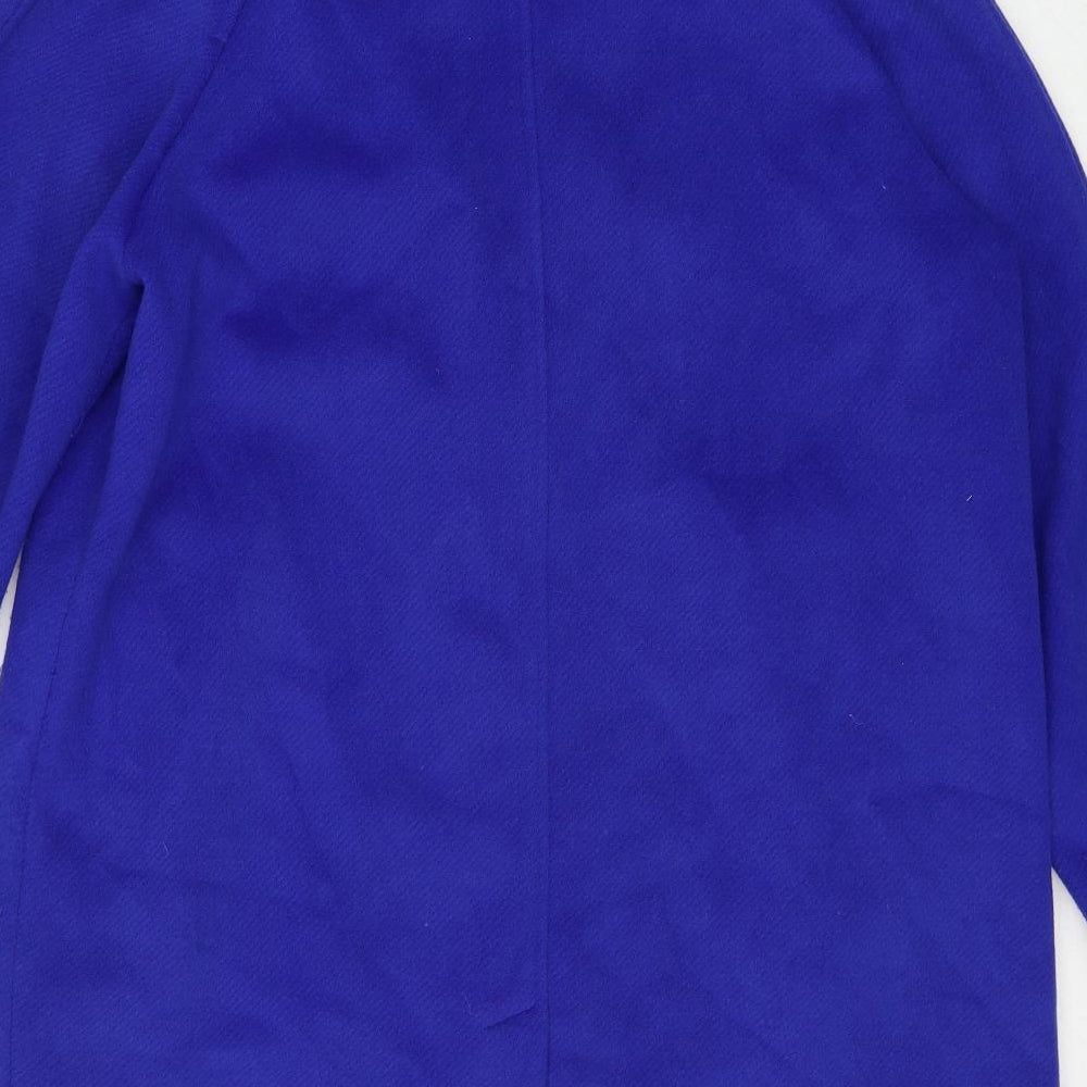 Marks and Spencer Womens Blue Overcoat Coat Size 18 Button