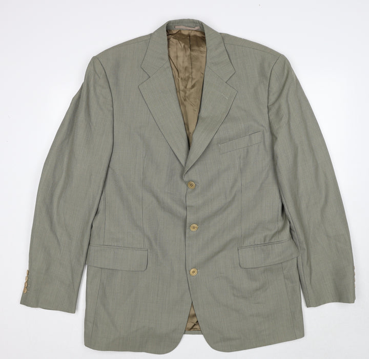 Odermark Mens Beige Wool Jacket Suit Jacket Size 44 Regular