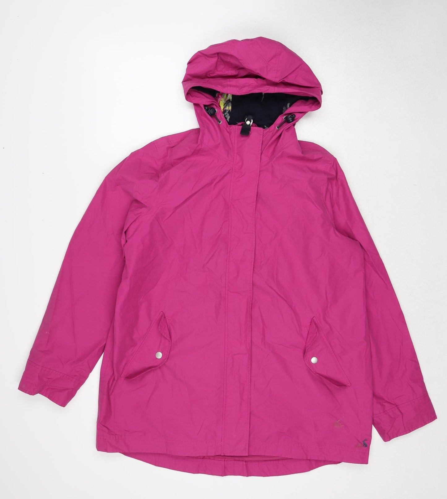 Joules Womens Pink Windbreaker Jacket Size 14 Zip