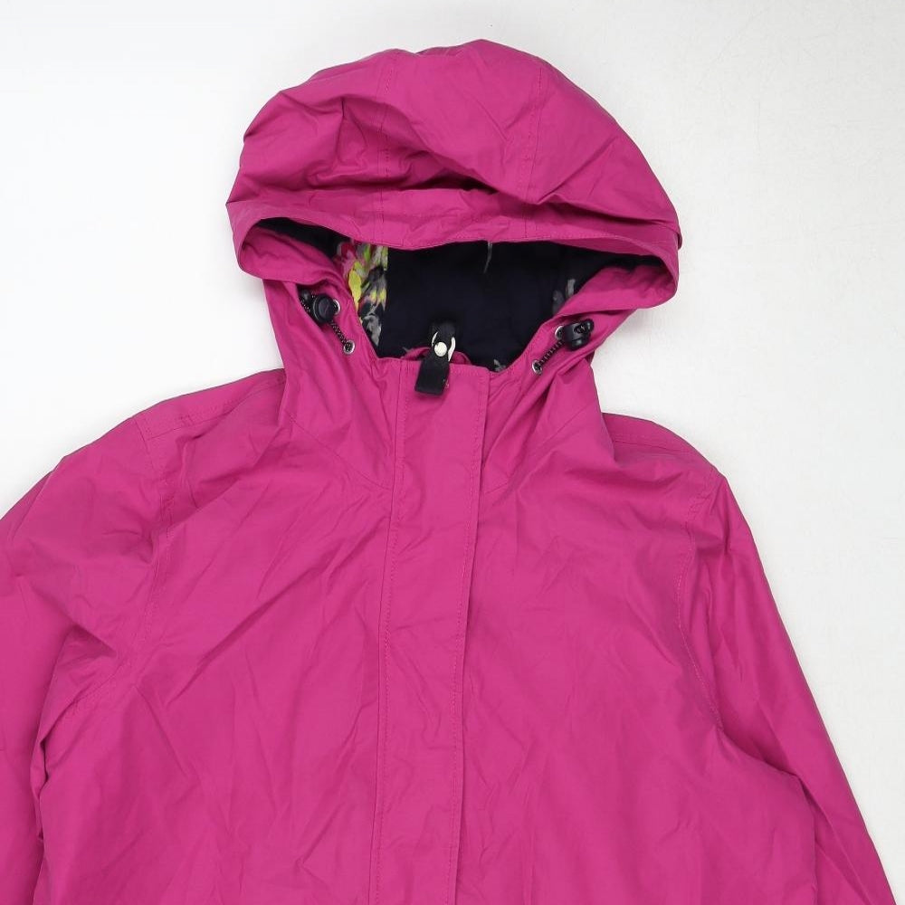 Joules Womens Pink Windbreaker Jacket Size 14 Zip