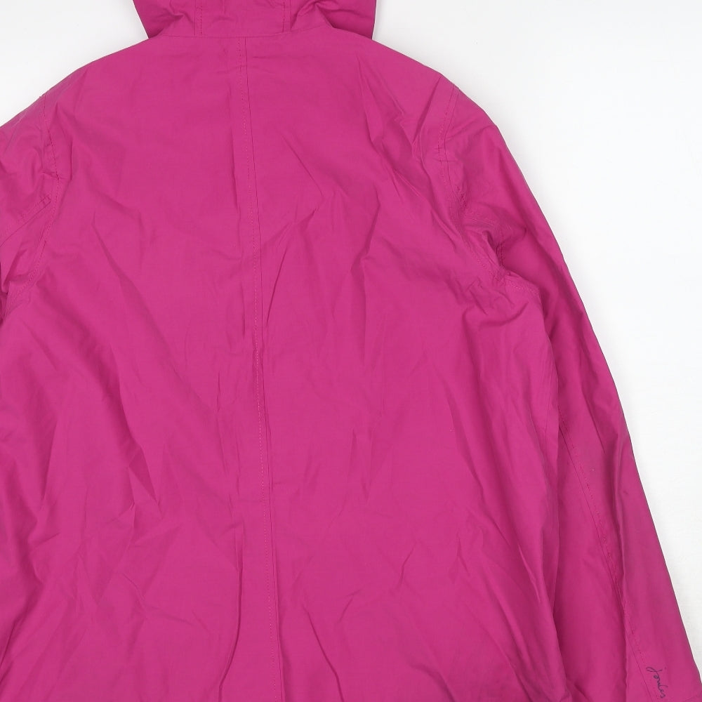 Joules Womens Pink Windbreaker Jacket Size 14 Zip