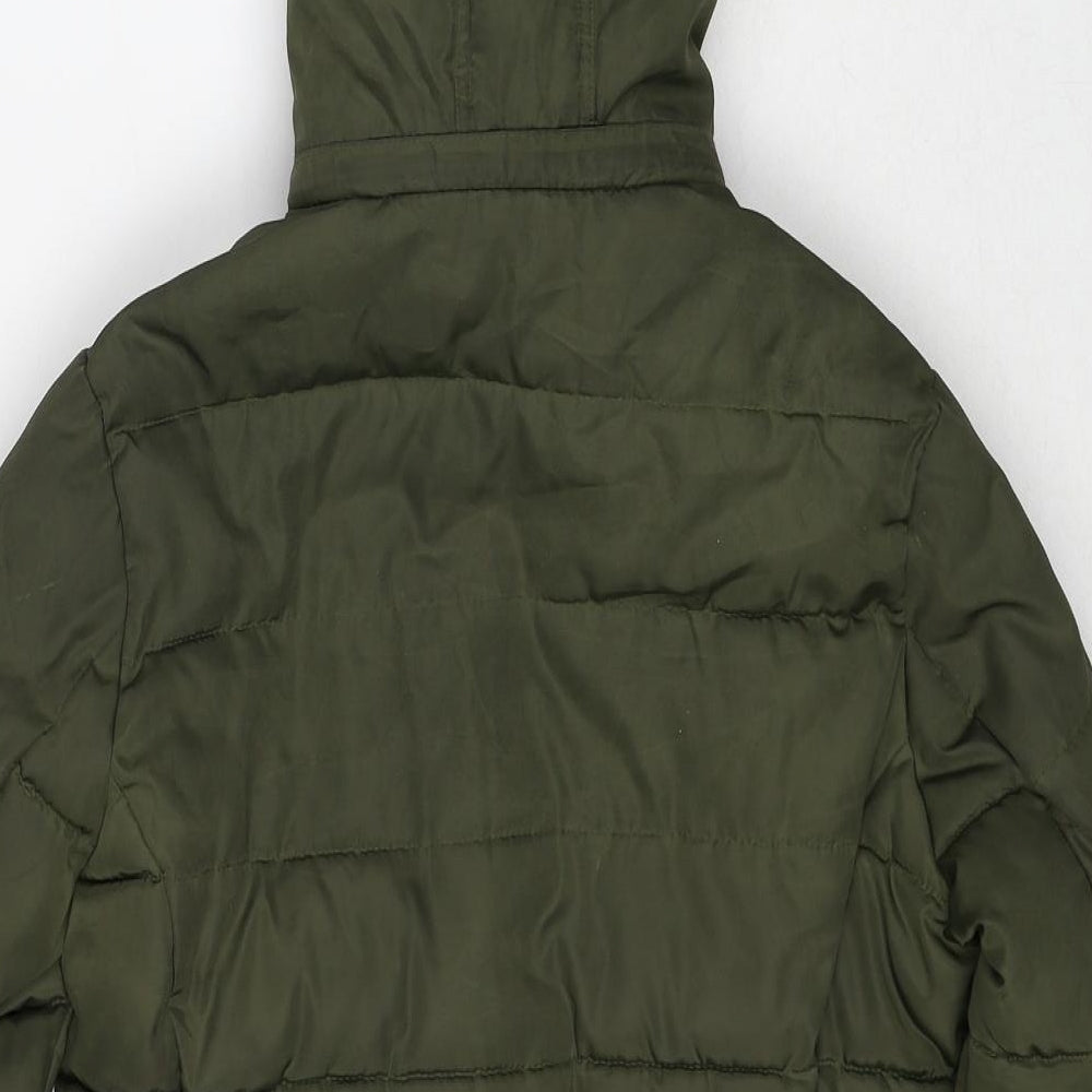 Gym King Womens Green Puffer Jacket Jacket Size 8 Zip