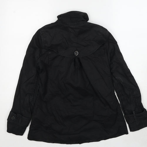 United Colors of Benetton Womens Black Jacket Size 10 Button