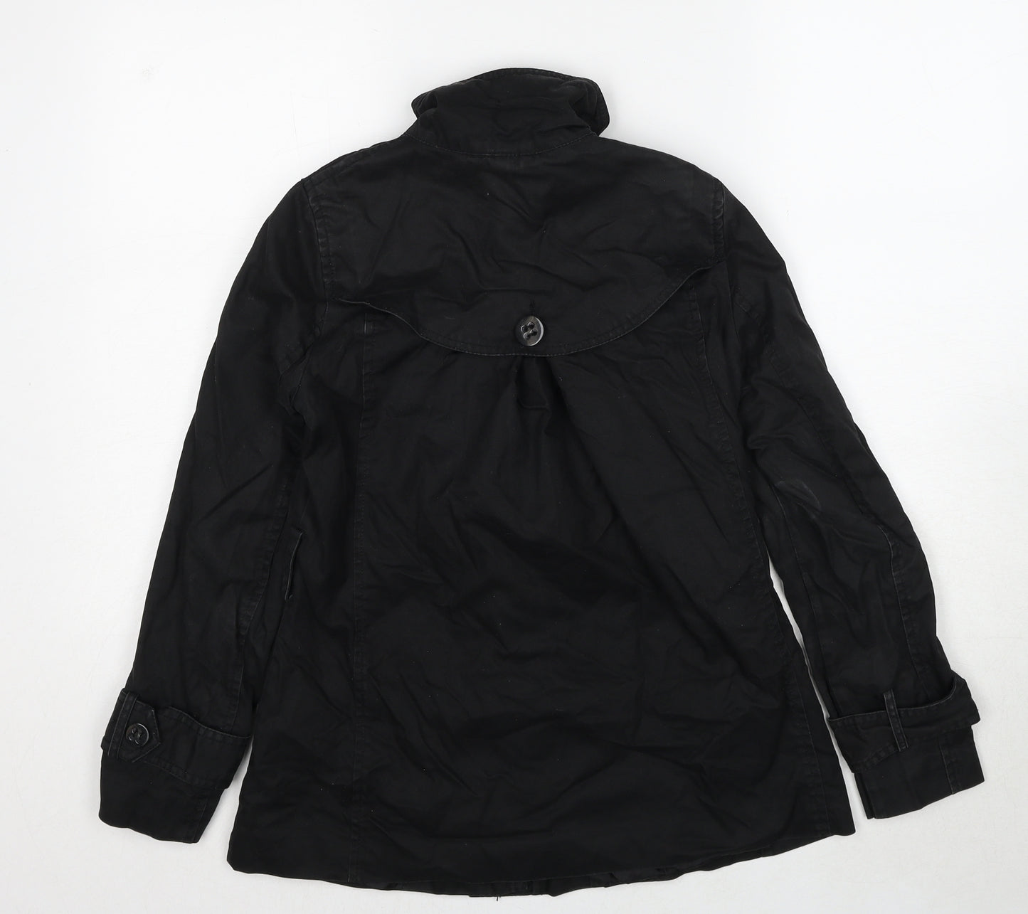 United Colors of Benetton Womens Black Jacket Size 10 Button