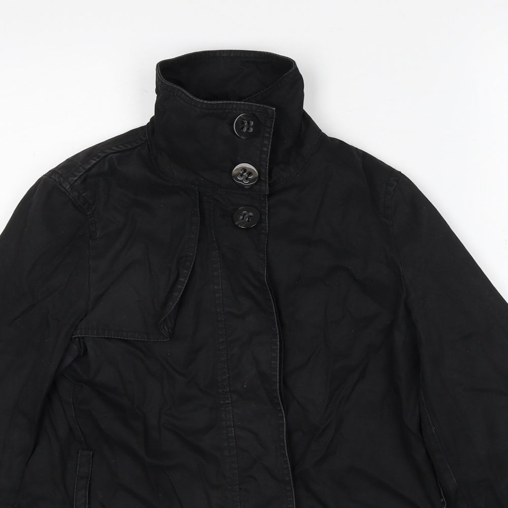 United Colors of Benetton Womens Black Jacket Size 10 Button