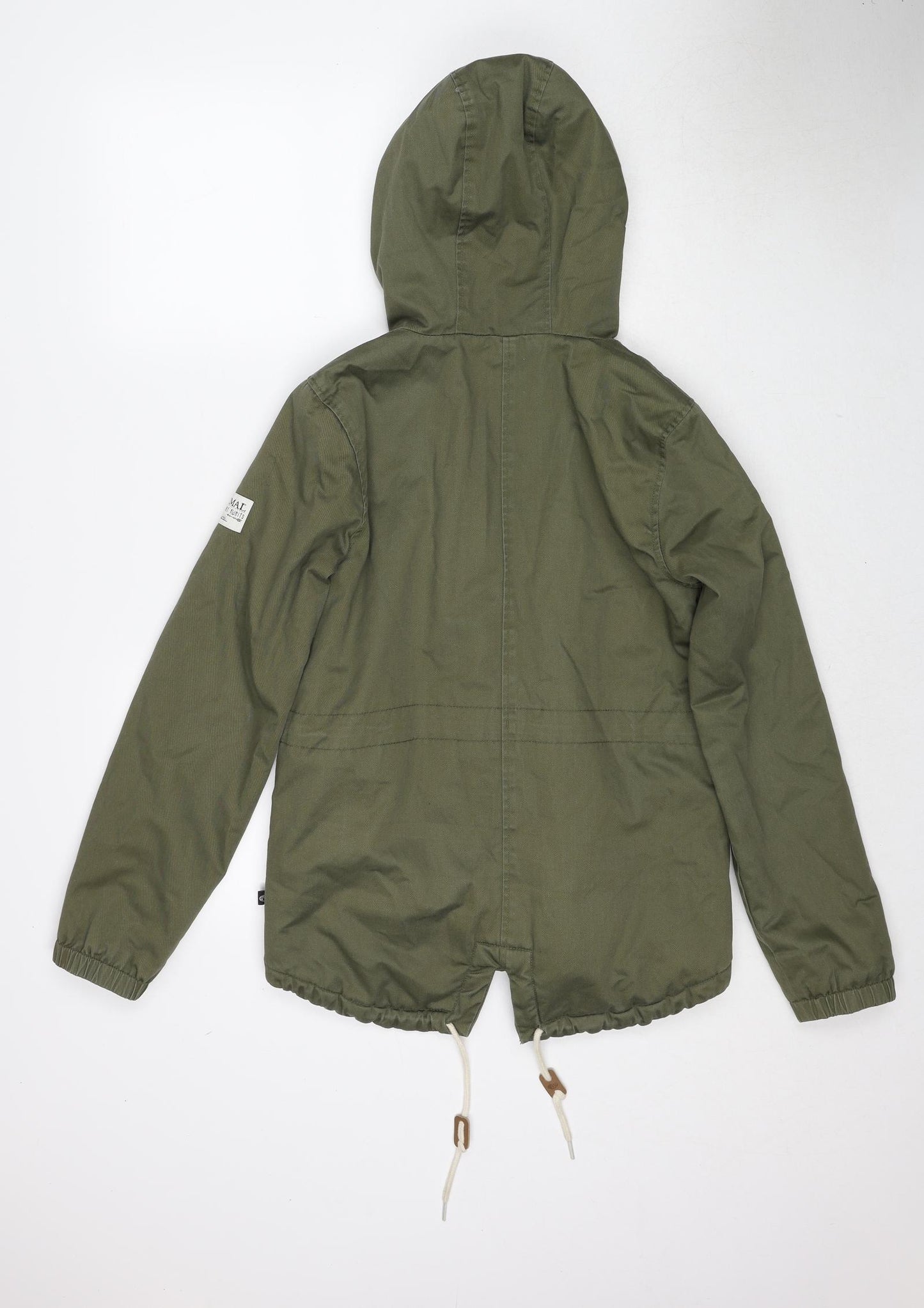 Animal Womens Green Parka Jacket Size 6 Zip