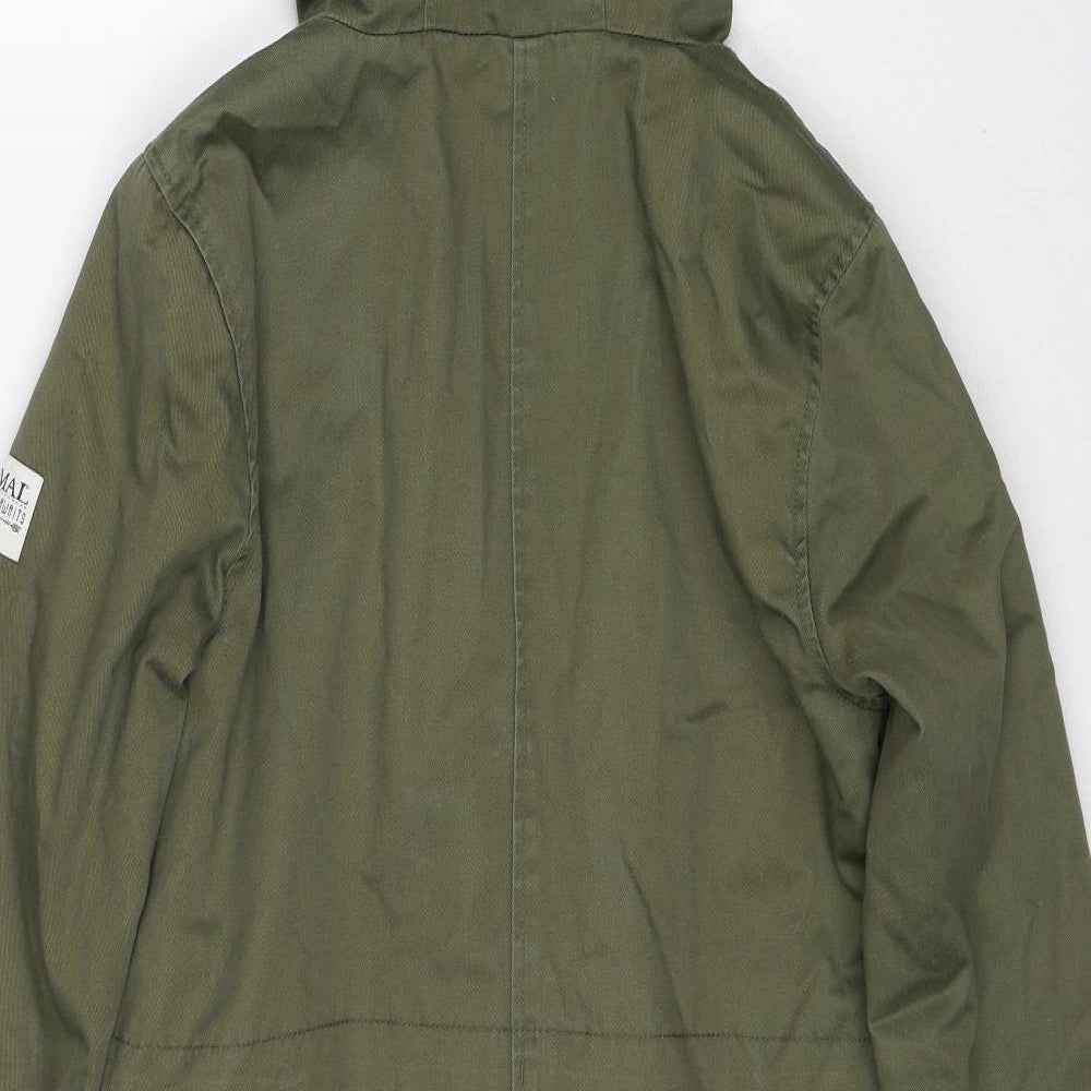 Animal Womens Green Parka Jacket Size 6 Zip