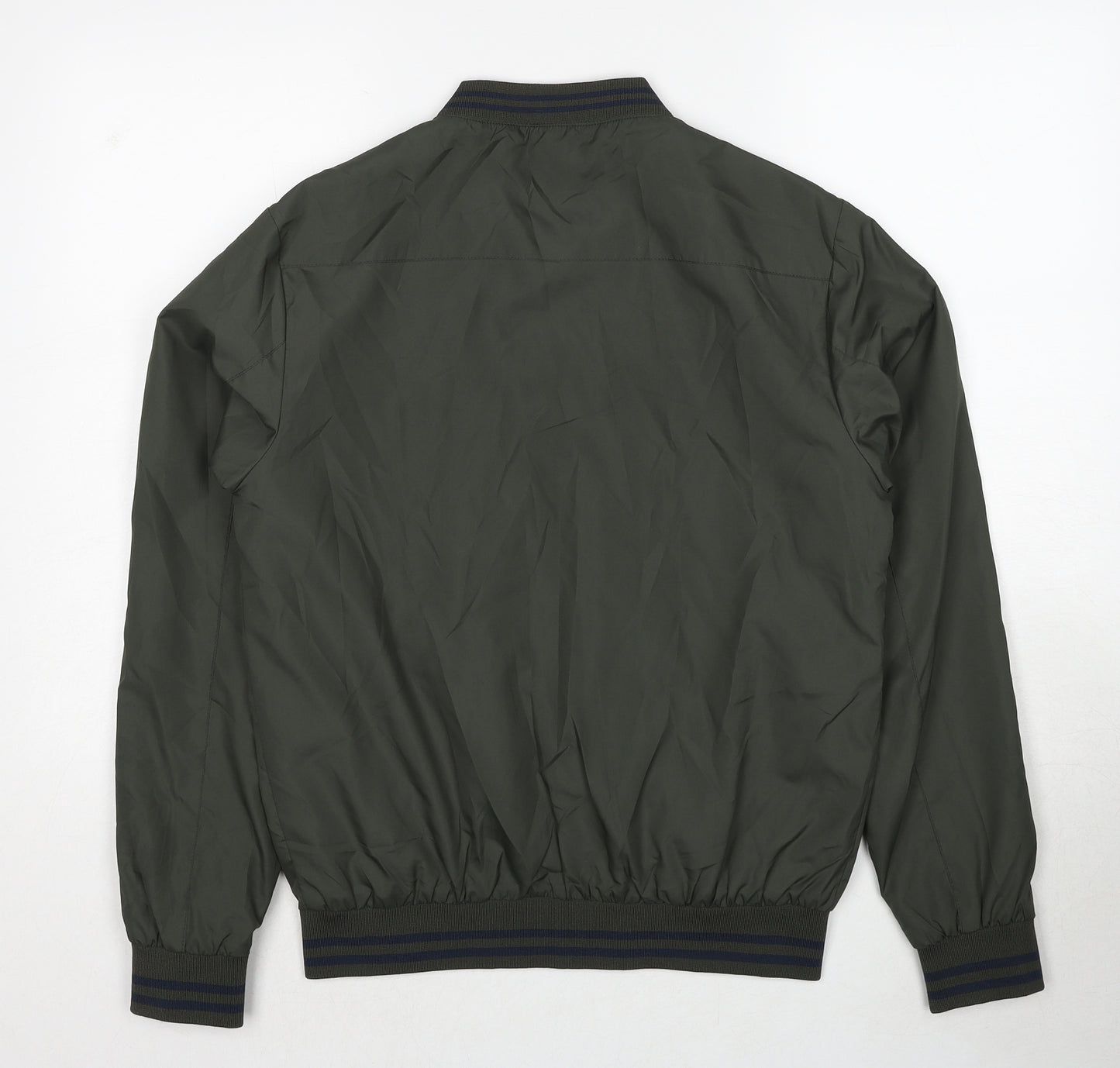 Brave Soul Mens Green Bomber Jacket Jacket Size S Zip