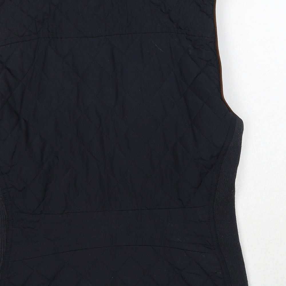 Zara Womens Black Gilet Jacket Size M Zip