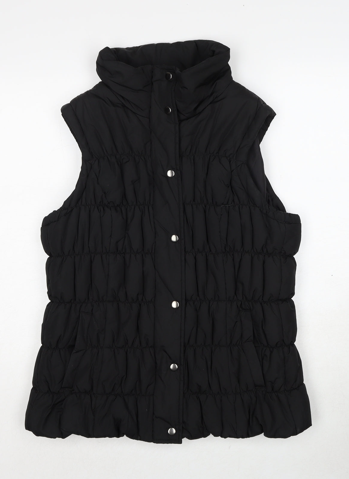 Marks and Spencer Womens Black Gilet Jacket Size L Zip