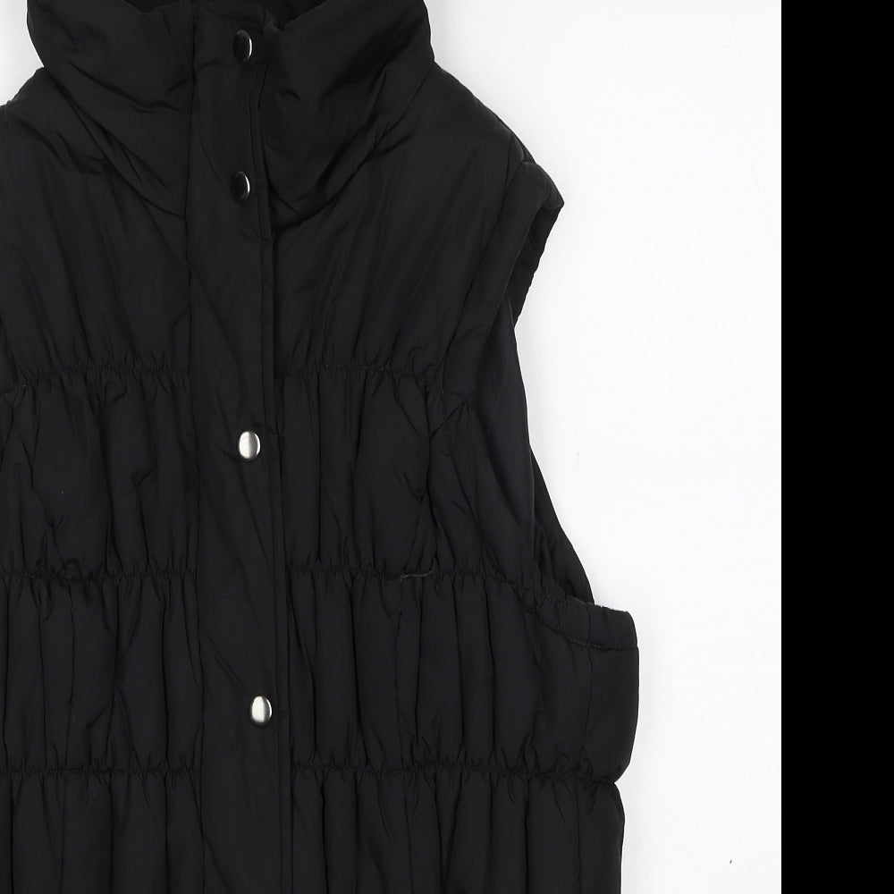 Marks and Spencer Womens Black Gilet Jacket Size L Zip