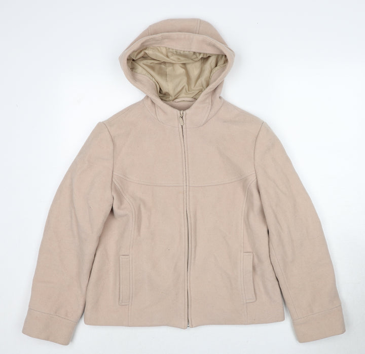 Dorothy Perkins Womens Beige Jacket Size 14 Zip