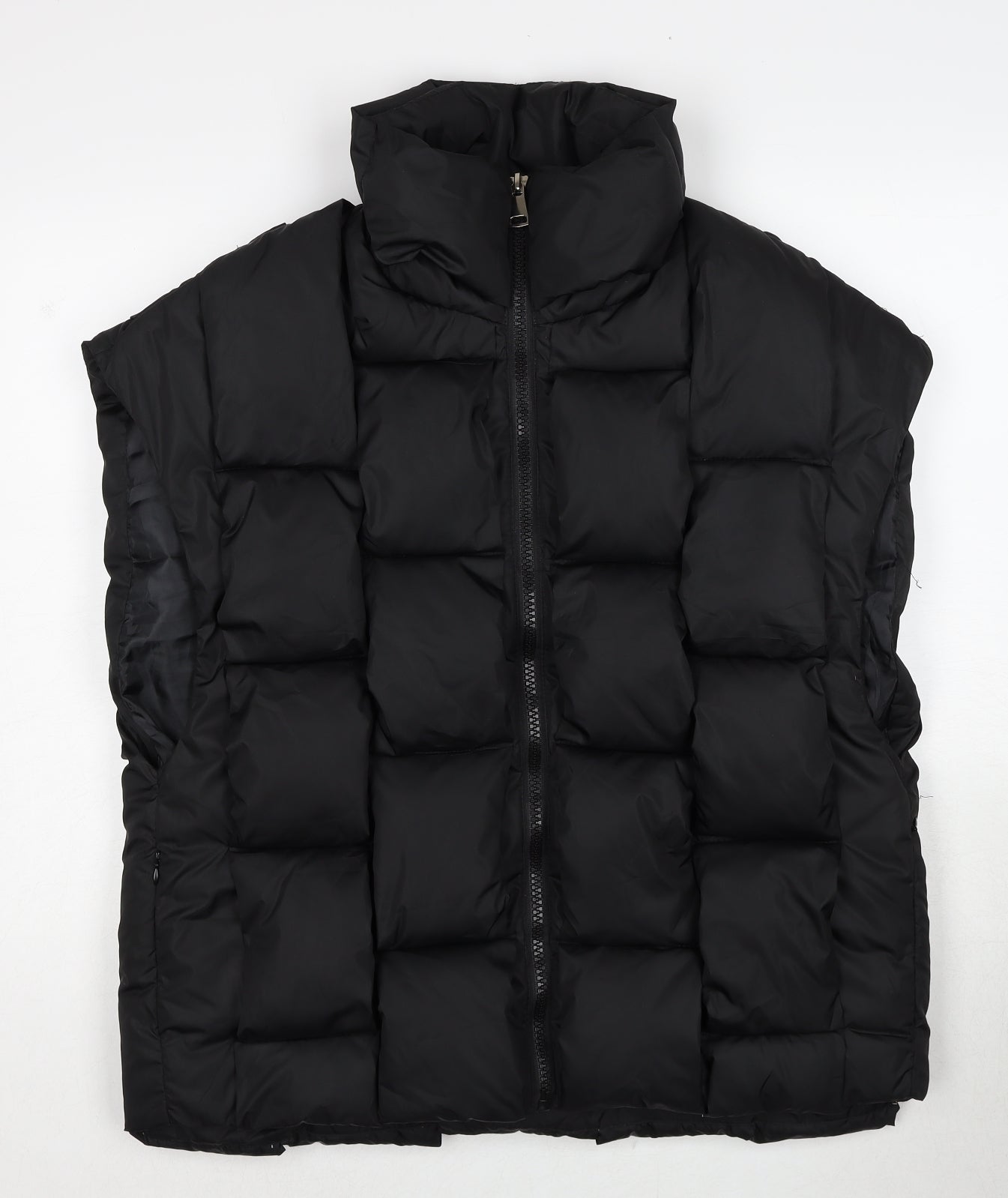 May Womens Black Gilet Jacket Size M Zip