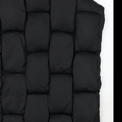 May Womens Black Gilet Jacket Size M Zip