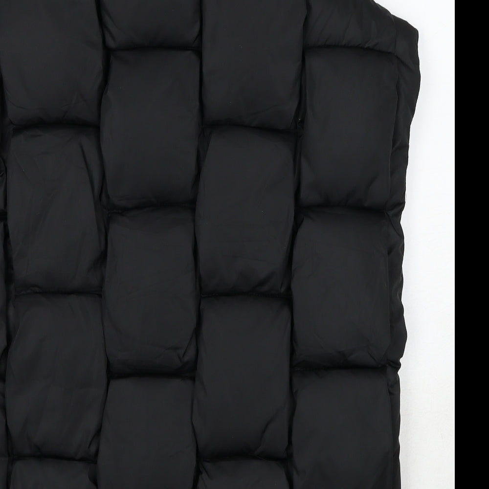 May Womens Black Gilet Jacket Size M Zip