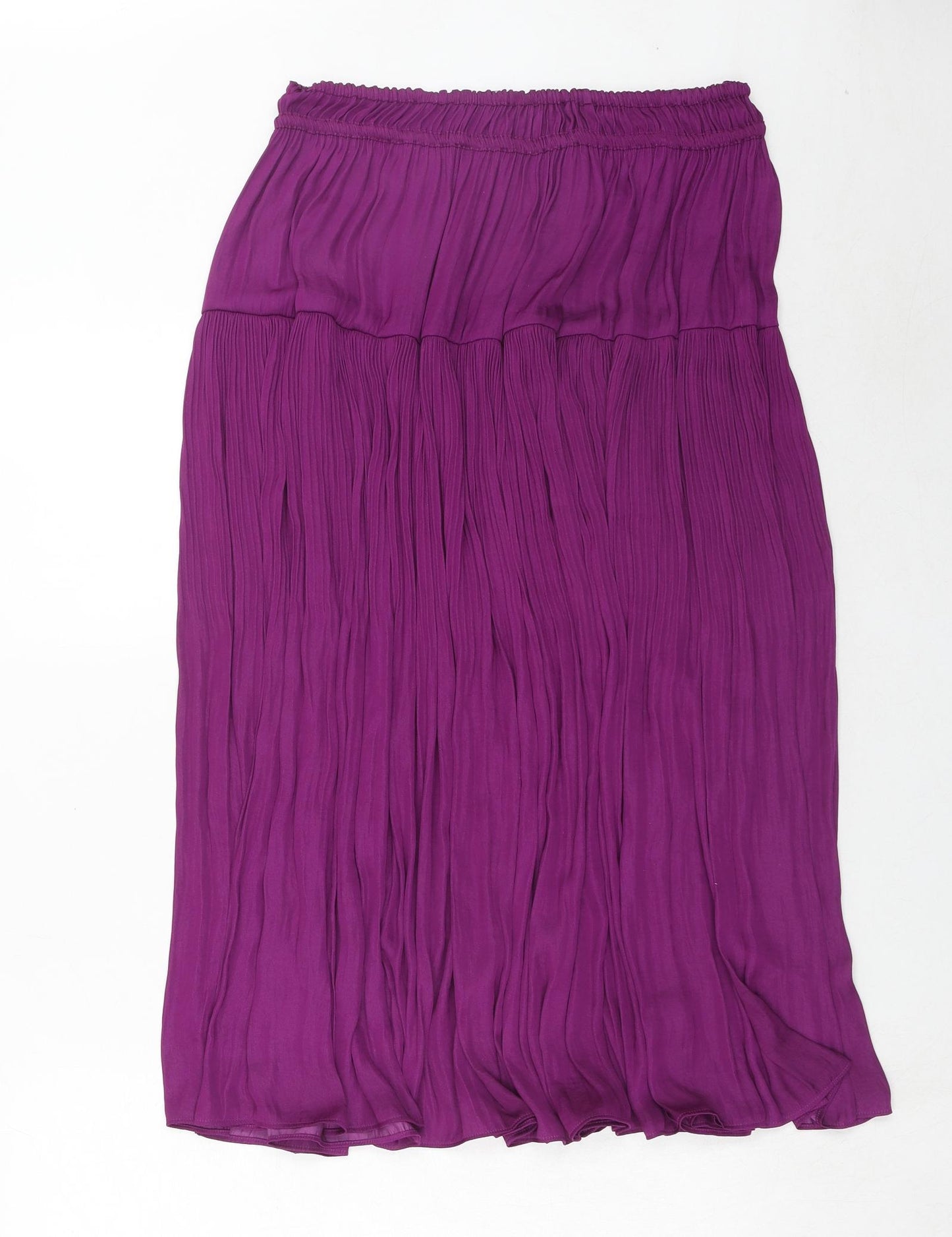 Marks and Spencer Womens Purple Polyester Peasant Skirt Size 12