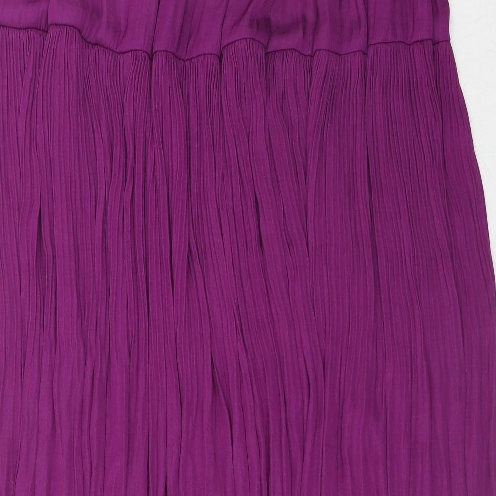 Marks and Spencer Womens Purple Polyester Peasant Skirt Size 12