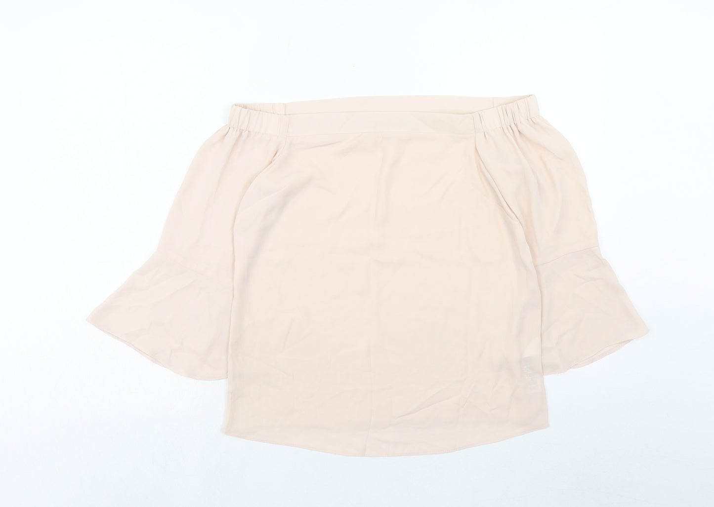 Dorothy Perkins Womens Pink Polyester Basic Blouse Size 8 Off the Shoulder