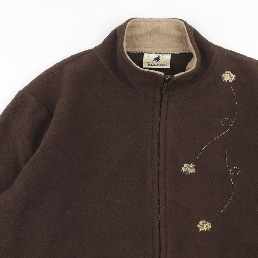 Tulchan Womens Brown Jacket Size L Zip - Sheep
