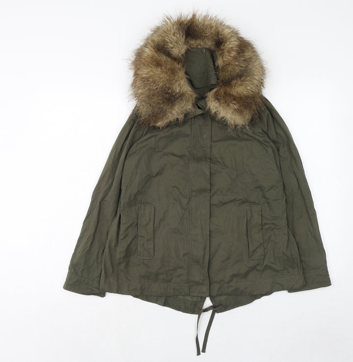 Marks and Spencer Womens Green Jacket Size 8 Zip