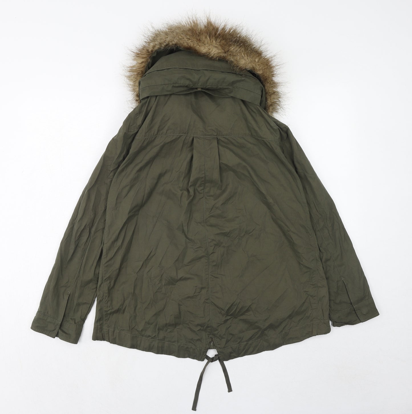 Marks and Spencer Womens Green Jacket Size 8 Zip