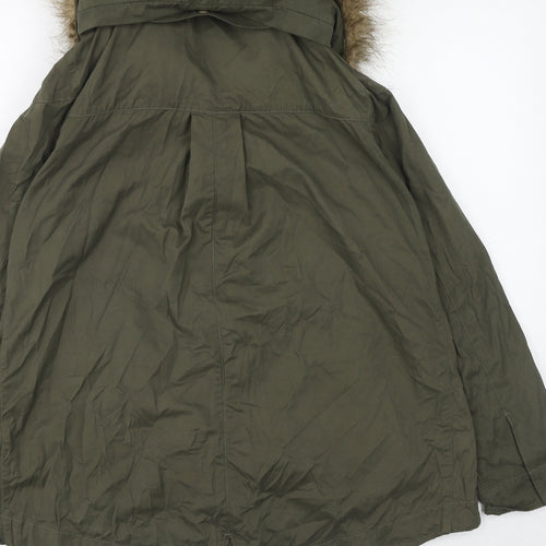 Marks and Spencer Womens Green Jacket Size 8 Zip