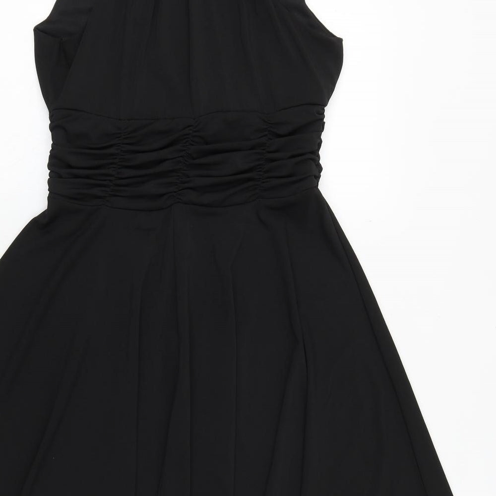 Sweewe Womens Black Polyester Fit & Flare Size M V-Neck Pullover