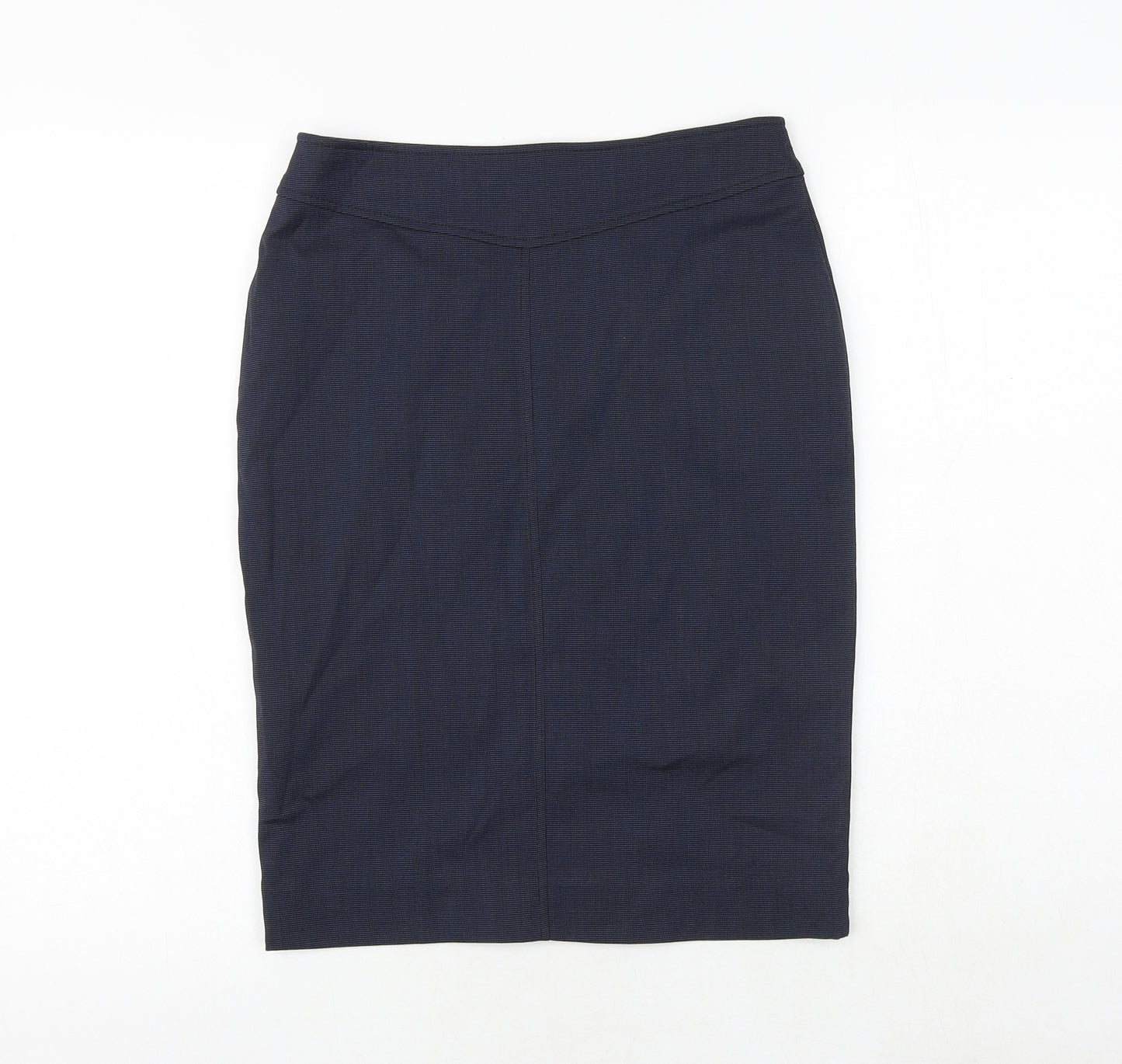 Brook Taverner Womens Blue Polyester Straight & Pencil Skirt Size 8 Zip