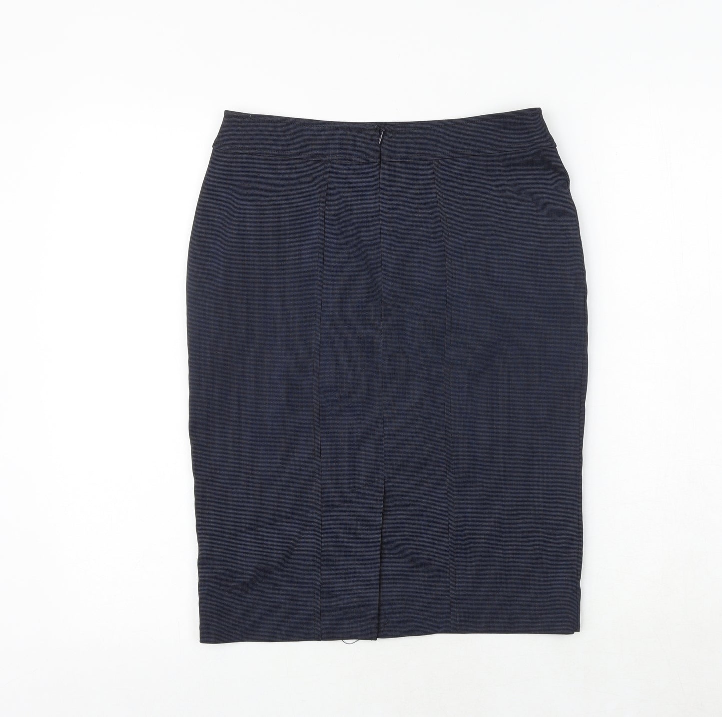 Brook Taverner Womens Blue Polyester Straight & Pencil Skirt Size 8 Zip